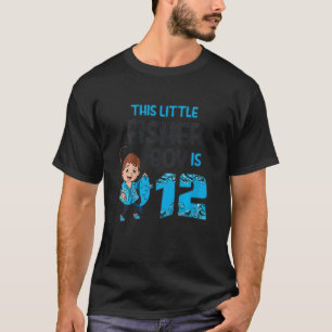 Camiseta Crianças Menino Pescadorzinho de 12 Anos Pescando