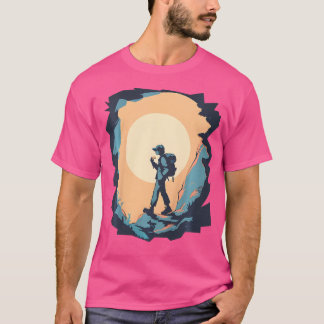 Camiseta Crianças Meninos Caminhando Com O Gráfico De Hiker