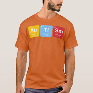 Camiseta Crianças Mesa Periódica para Autismo Adhd Autismo