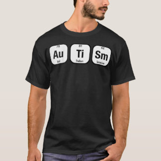 Camiseta Crianças Mesa Periódica para Autismo Adhd Autismo