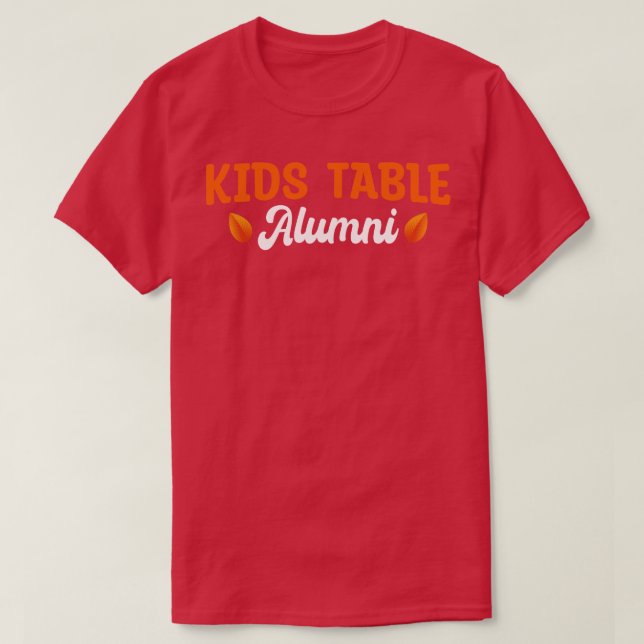 Camiseta Crianças Mesas Alumni Funny Retro Leaf Corresponde (Frente do Design)