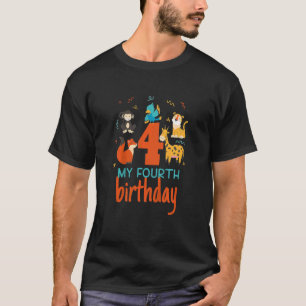 Camiseta Crianças Meu Quarto Aniversário Um Animal Selvagem
