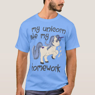 Camiseta Crianças Meu Unicórnio Comeu Meu Design de Jovens