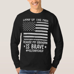 Camiseta Crianças Militares Terem Terra Livre Porque Meu Vo