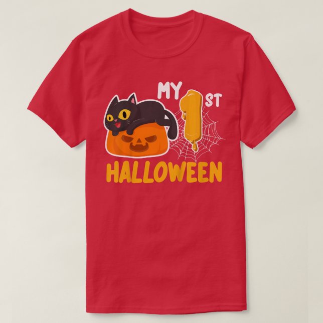 Camiseta Crianças Minha rua de Halloween Lazy Fora De Hallo (Frente do Design)