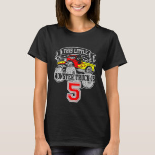 Camiseta Crianças Monster 5 de Aniversário Este Pequeno Mon