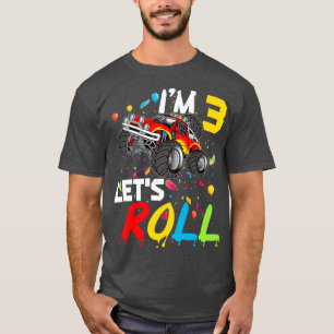 Camiseta Crianças Monster Truck 3 Anos Criança Nascida 3º B