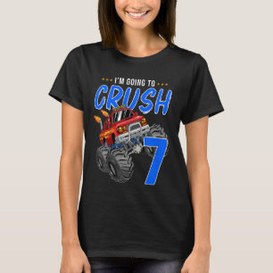 Camiseta Crianças Monster Truck Birthday, 7 anos, 7 Nascido
