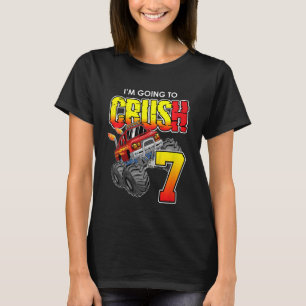Camiseta Crianças Monster Truck Birthday, 7 anos, 7 Nascido
