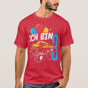 Camiseta Crianças Monster Truck Birthday Gift Ich caixa sch