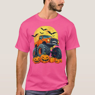 Camiseta Crianças Monster Truck Halloween Pumpkin Jack O La