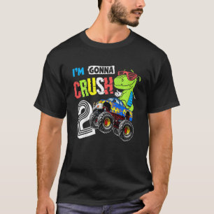 Camiseta Crianças Monster Truck segundo aniversário 2 anos