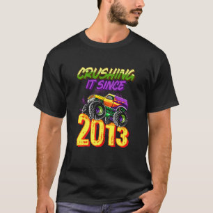 Camiseta Crianças Monstram Caminhão Esmagando Desde 2013 Ki