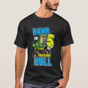 Camiseta Crianças Monstro Aniversário Do Caminhão Para Rapa