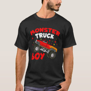 Camiseta Crianças Monstro Garoto Crianças Monstro Caminhão