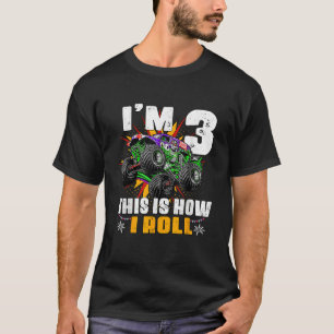 Camiseta Crianças Monstros Festa de aniversário de 3 anos d