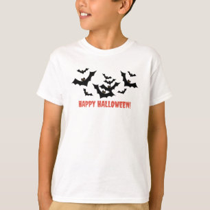 Camiseta Crianças Morcegos Voadores do Dia das Bruxas