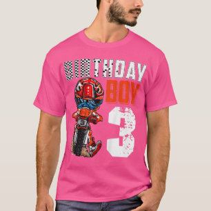 Camiseta Crianças Motocross MX 3º presente de 3 anos Bike B
