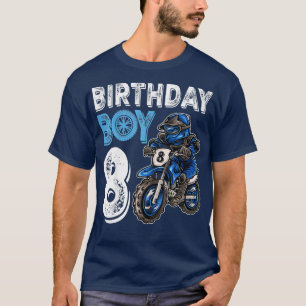 Camiseta Crianças Motocross MX 8th Gift Bike de 8 anos