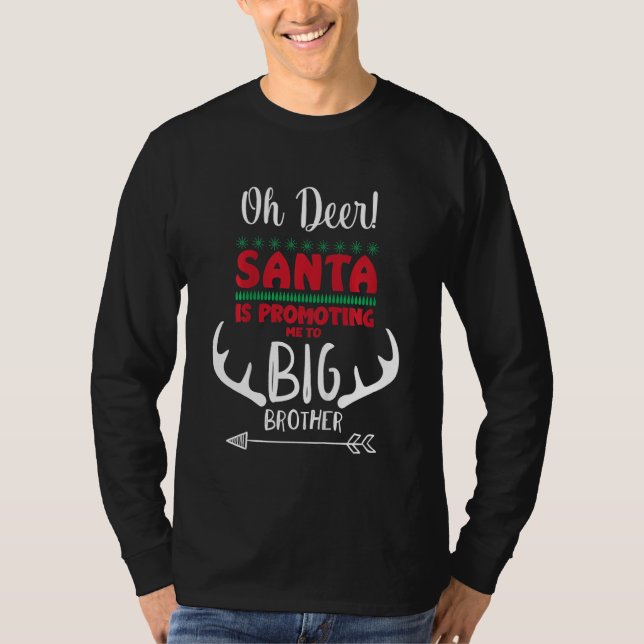 Camiseta Crianças Não Papais noeis Deer Grandes Me Promoven (Frente)