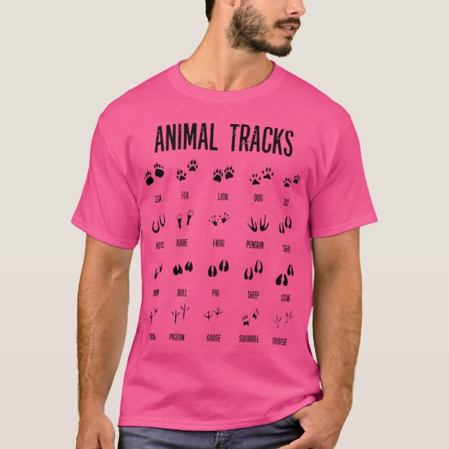 Camiseta Crianças Nature Explorer Animal Tracks Tea Para Ac (Frente)