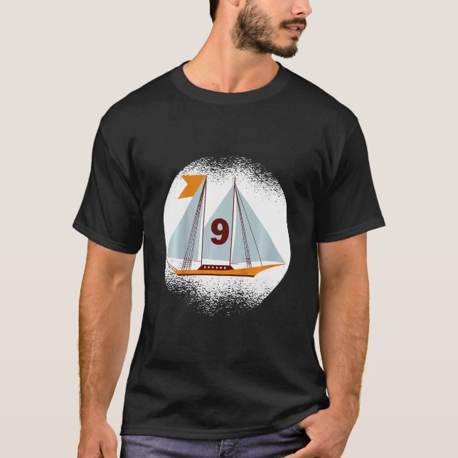 Camiseta Crianças Naviam Capitão Navio Líder Bote Ich Caixa (Frente)