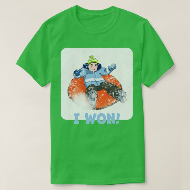 Camiseta Crianças Neve Tubing I Wedt (Frente do Design)