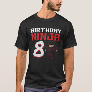 Camiseta Crianças Ninja De 8 Anos De Idade 8 Nascimento Ni