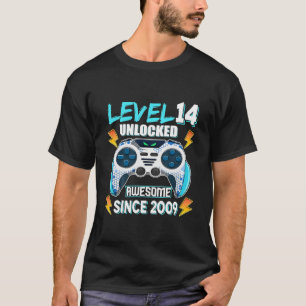 Camiseta Crianças Nível 14 Desbloqueadas Incrível Desde 200