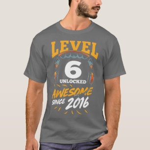 Camiseta Crianças Nível 6 Desbloqueadas Incrível 2016 6 Bir
