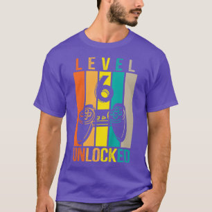 Camiseta Crianças Nível 6 Vintage Vintage 6 Nascimento do J