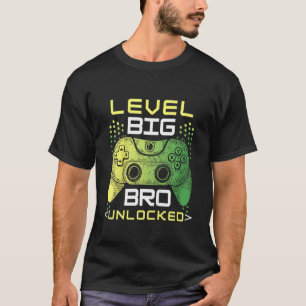 Camiseta Crianças Nível Grande Bro Desbloqueado Novo Vídeo