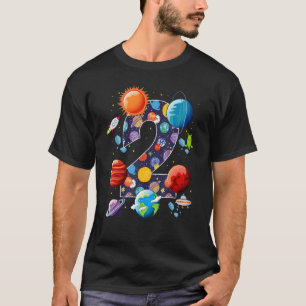 Camiseta Crianças No Espaço Exterior 2 Anos Meninos Do segu