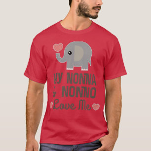 Camiseta Crianças Nonna e Nonno me amam Avô