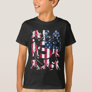 Camiseta Crianças Número 3 Anos Hóquei no Gelo 3º Aniversár
