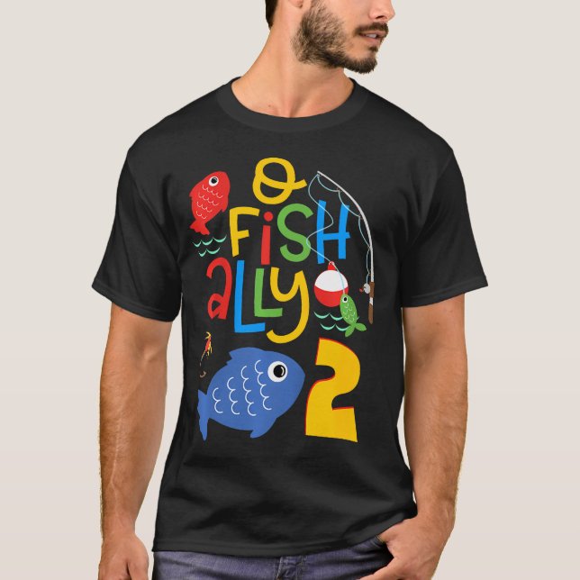 Camiseta Crianças O-Fish-Ally Duas Decorações De Aniversári (Frente)