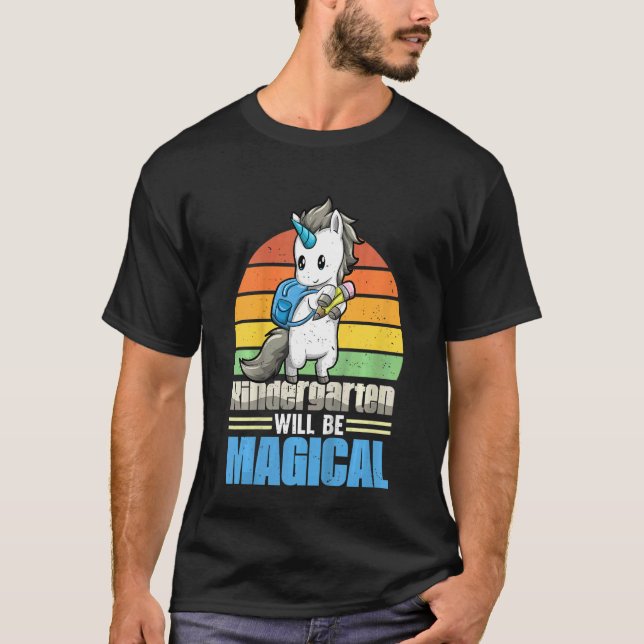 Camiseta Crianças O Jardim De Infância Será Magnético (Frente)