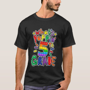 Camiseta Crianças O que é a 5 de Poppin da escola empurra-o