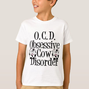 Camiseta Crianças Obsessivas Do Distúrbio Da Vaca