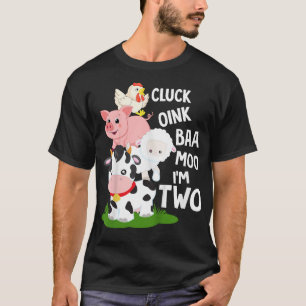 Camiseta Crianças Oink Baa Neigh Cluck Moo Im Dois segundos