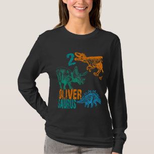 Camiseta Crianças Oliver Saurus segundos aniversários Rex B