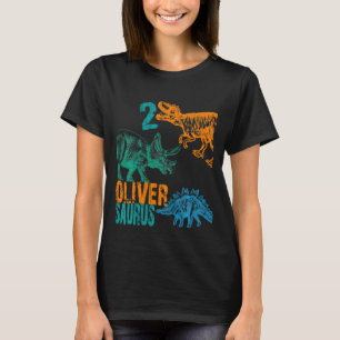 Camiseta Crianças Oliver Saurus segundos aniversários Rex B