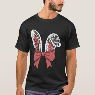 Camiseta Crianças Orelhas de Coelho Arco de Renda Branco Me