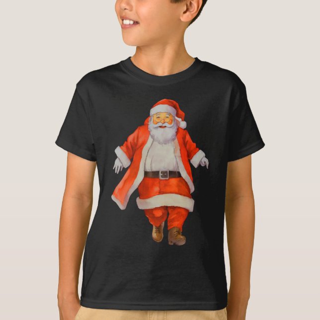 Camiseta Crianças Papais noeis de Natal Engraçados (Frente)