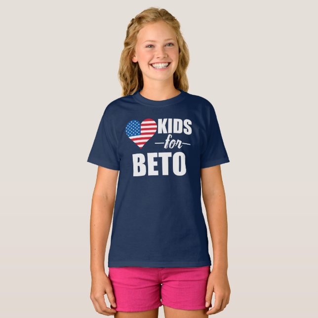 Camiseta Crianças para Beto O'Rourke Texas Crianças (Frente Completa)