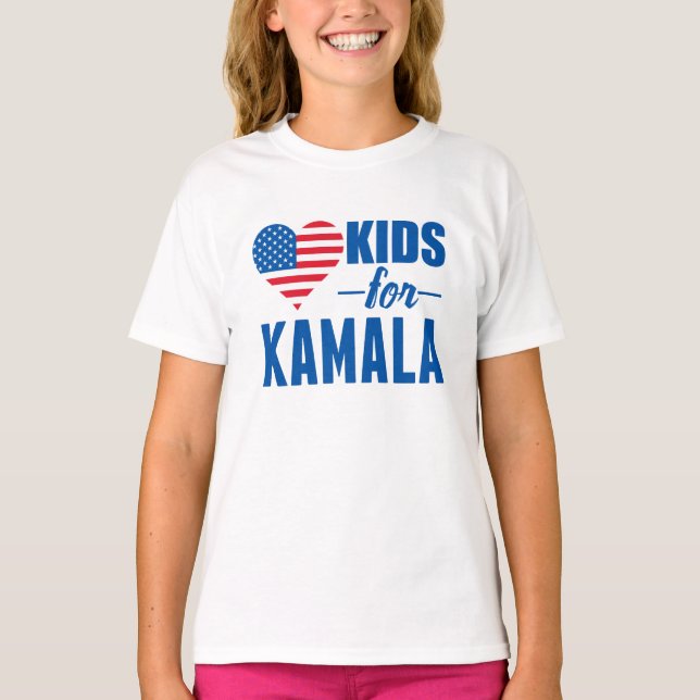 Camiseta Crianças para Kamala - Escritórios Cutes para Cria (Frente)