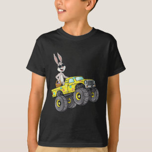 Camiseta Crianças Páscoa Coelho Andando Monstro Diversão de