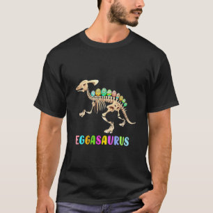 Camiseta Crianças Páscoa Dino Egg Hunt Dinosaur Skeleton Eg