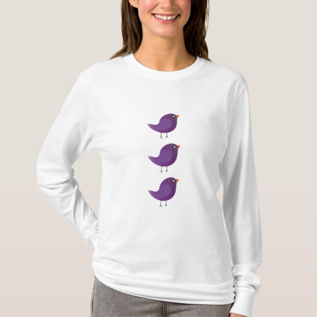 Camiseta Crianças, passarinho fofo (Frente)