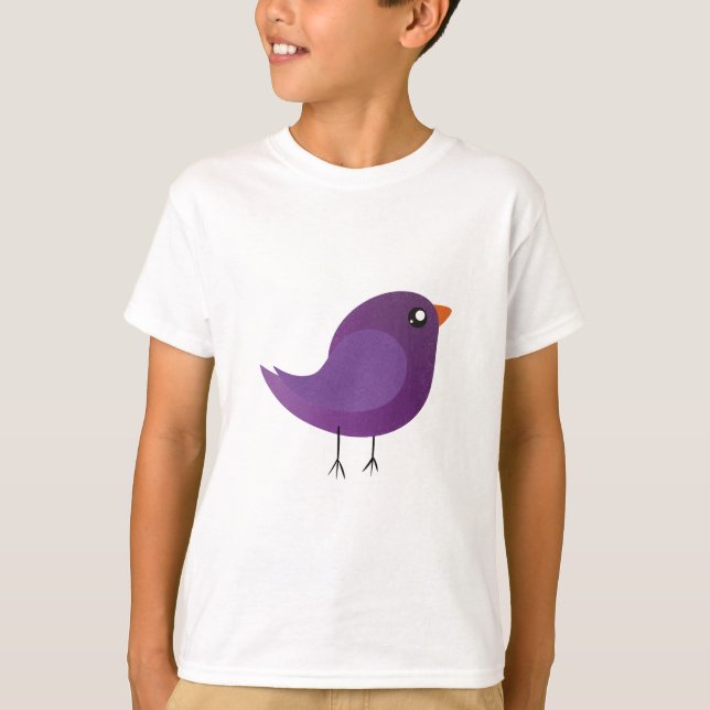 Camiseta Crianças, passarinho fofo (Frente)